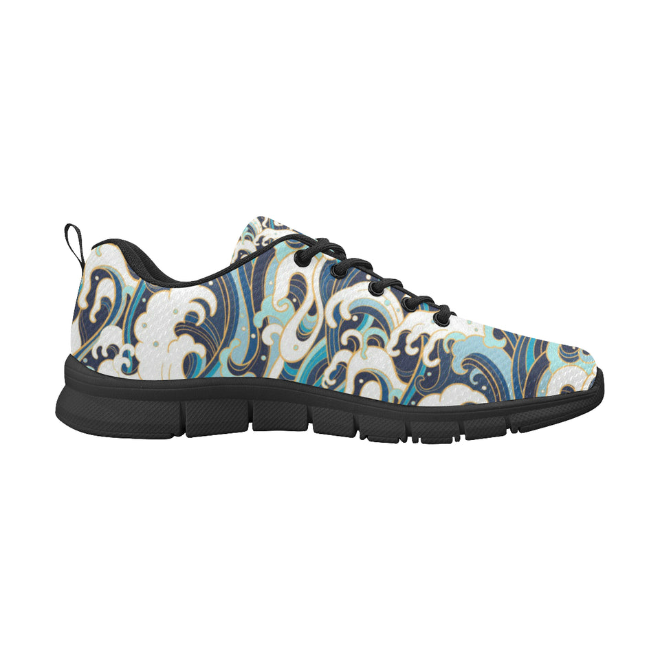 Japanese wave pattern Women's Sneaker Shoes