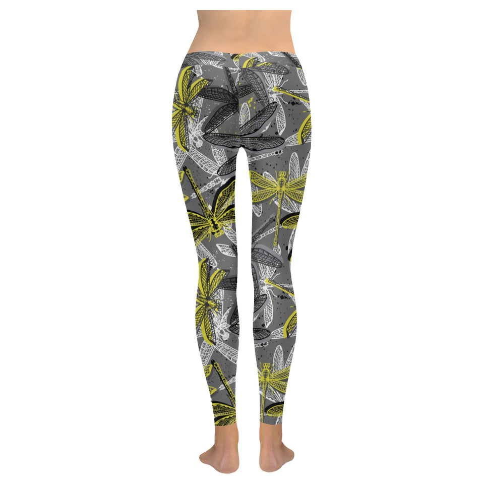 Hand drawn dragonfly pattern Women's Legging Fulfilled In US