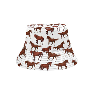 Horses running pattern background Unisex Bucket Hat