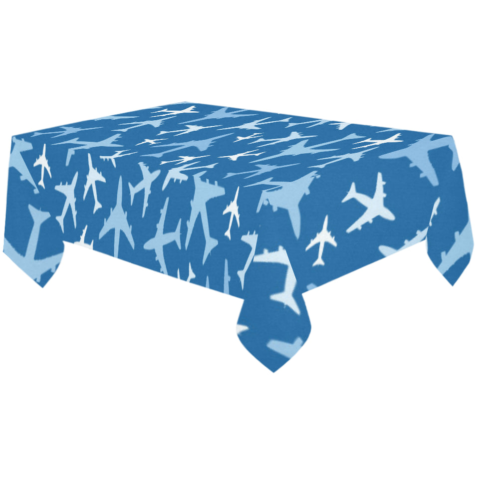 Airplane pattern in the sky Tablecloth