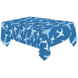 Airplane pattern in the sky Tablecloth