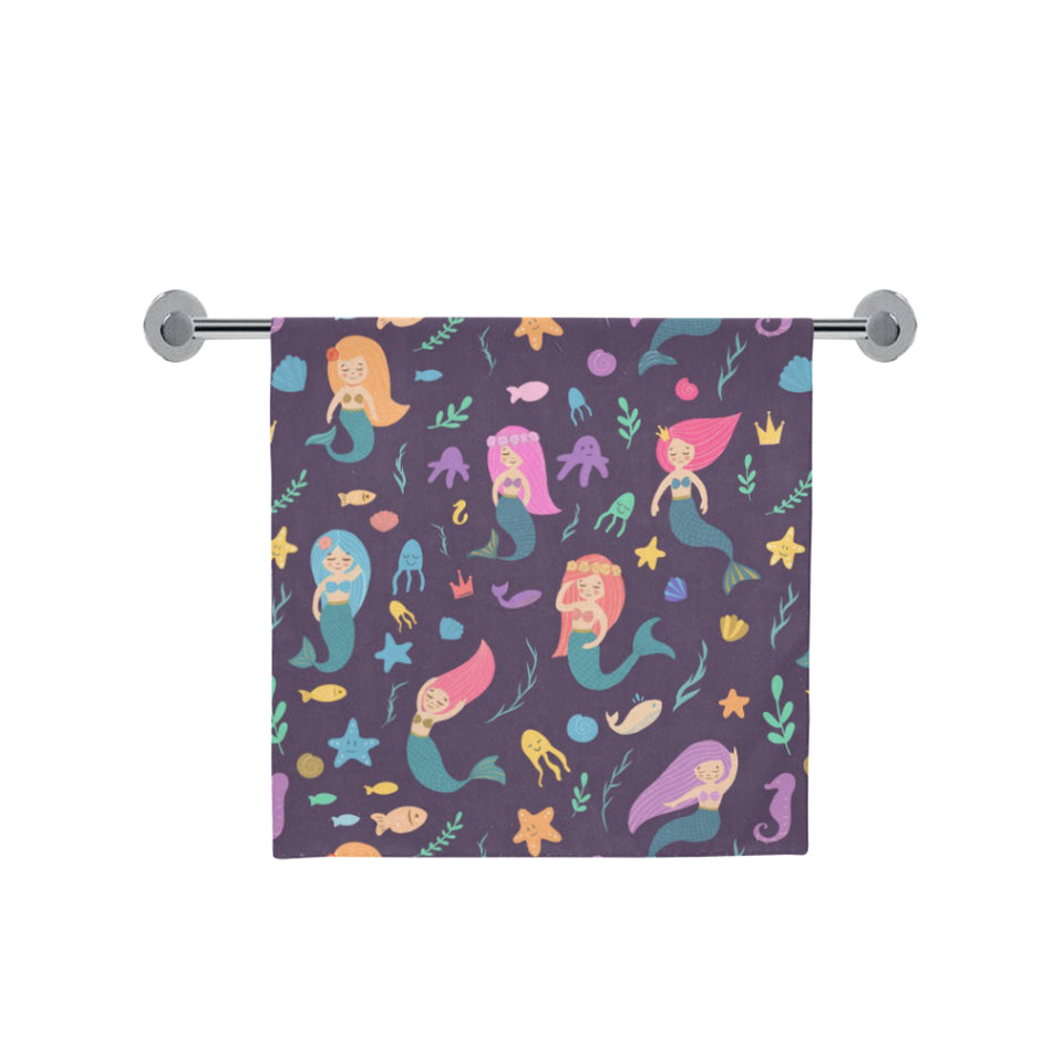 beautiful mermaid Fish jellyfish algae other marin Bath Towel