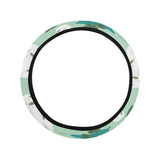 White swan lake pattern Car Steering Wheel Cover