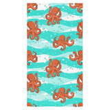 Octopuses sea wave background Bath Towel