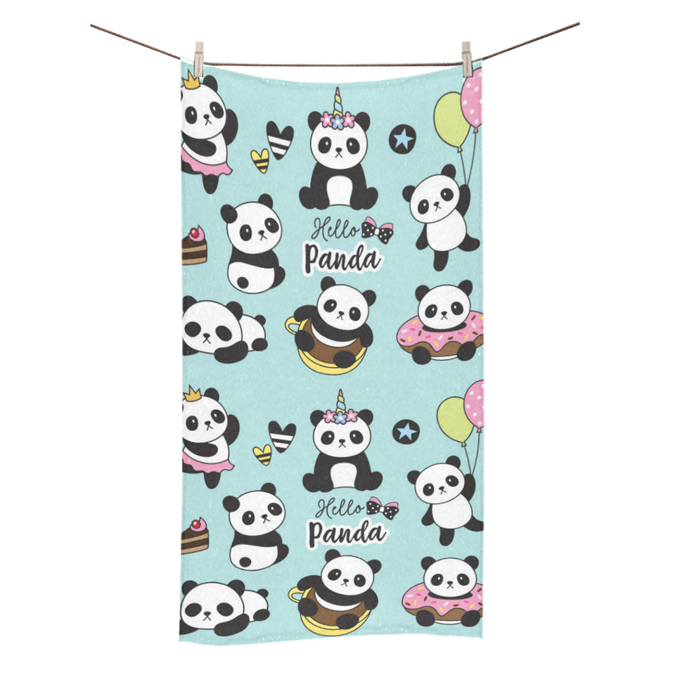 Cute baby panda pattern Bath Towel