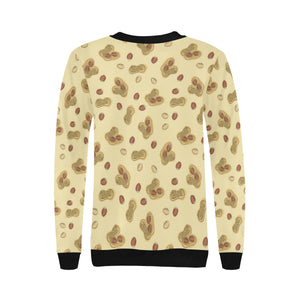 peanuts design pattern Women's Crew Neck Sweatshirt