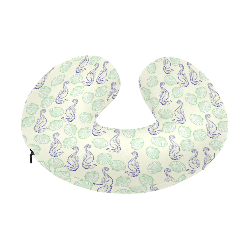 Seahorse shell pattern U-Shaped Travel Neck Pillow