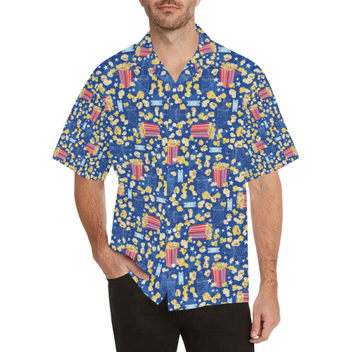 Popcorn Pattern Print Design 01 Men's All Over Print Hawaiian Shirt (Model T58)