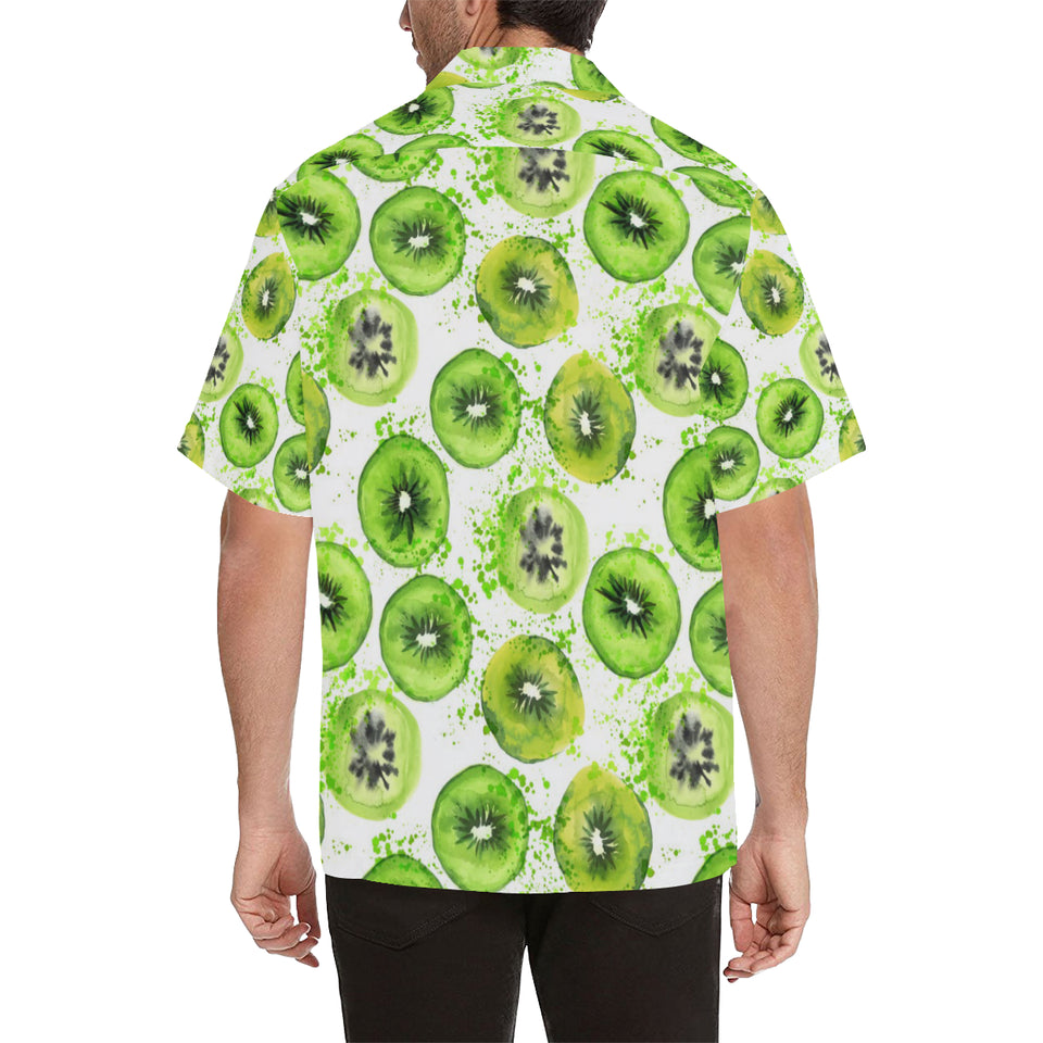 Watercolor kiwi pattern Men's All Over Print Hawaiian Shirt