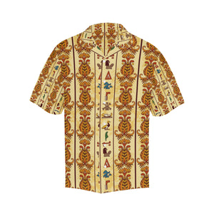 Egypt Hieroglyphics Pattern Print Design 04 Men's All Over Print Hawaiian Shirt (Model T58)