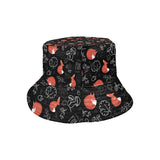 fox sleeping fox pattern Unisex Bucket Hat