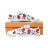 dragon fruits white background Men's Low Top Shoes White