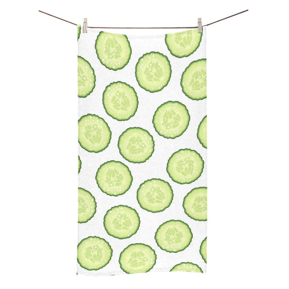 Cucumber slices pattern Bath Towel