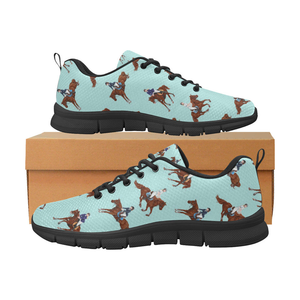 Horses running horses rider pattern Women's Sneaker Shoes