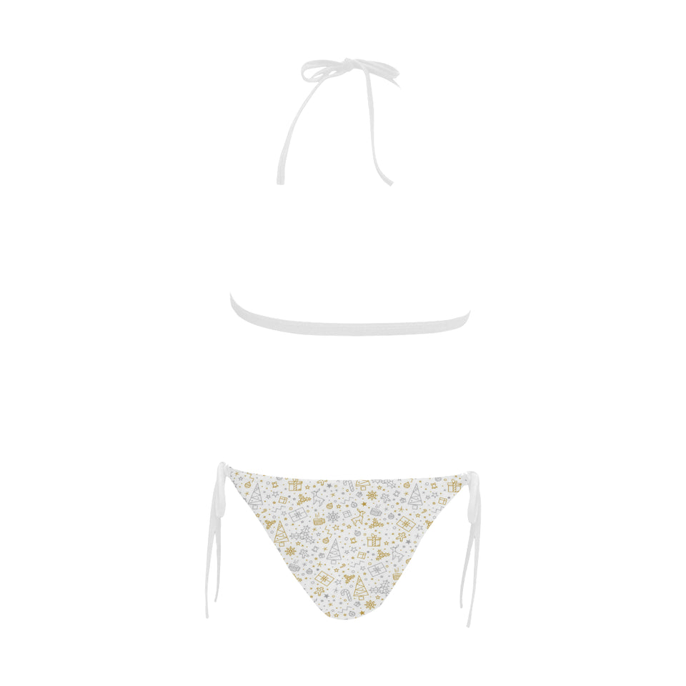 Christmas tree Christmas element Silver gold patte Sexy Bikinis Two-Piece Swimsuits