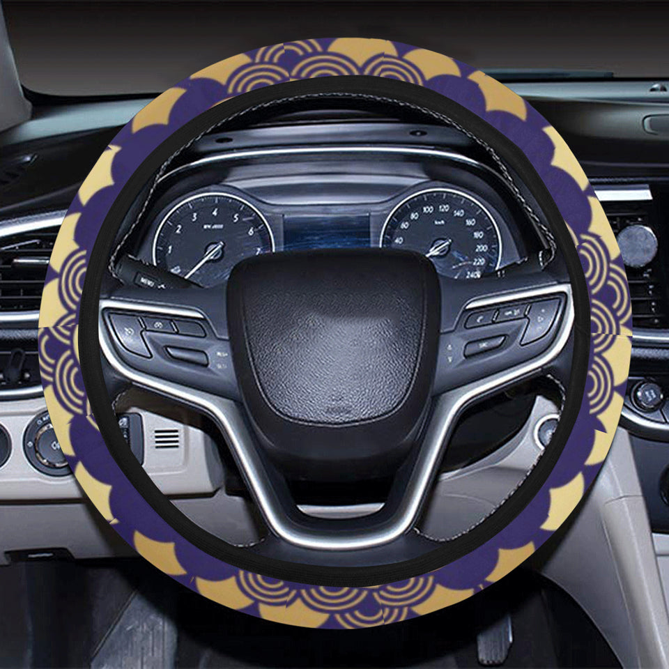 Beautiful japanese fan pattern Car Steering Wheel Cover