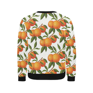 Oranges pattern background Men's Crew Neck Sweatshirt