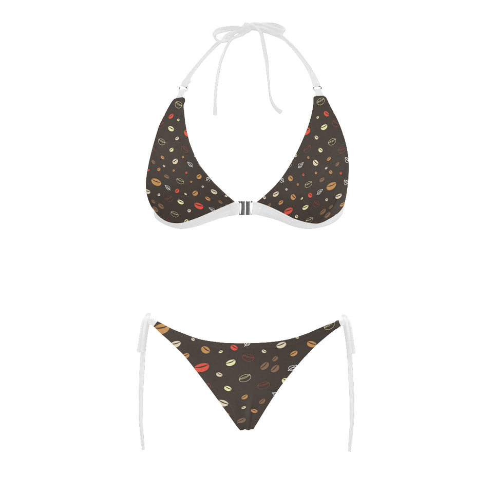 Coffee bean leave pattern Sexy Bikinis Two-Piece Swimsuits