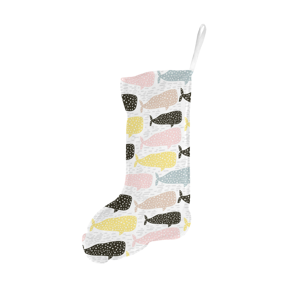 Whale dot pattern Christmas Stocking