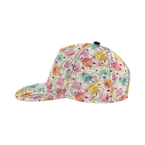 Clock butterfly pattern All Over Print Snapback Cap