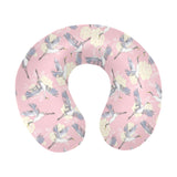 Japanese crane rose pattern U-Shaped Travel Neck Pillow