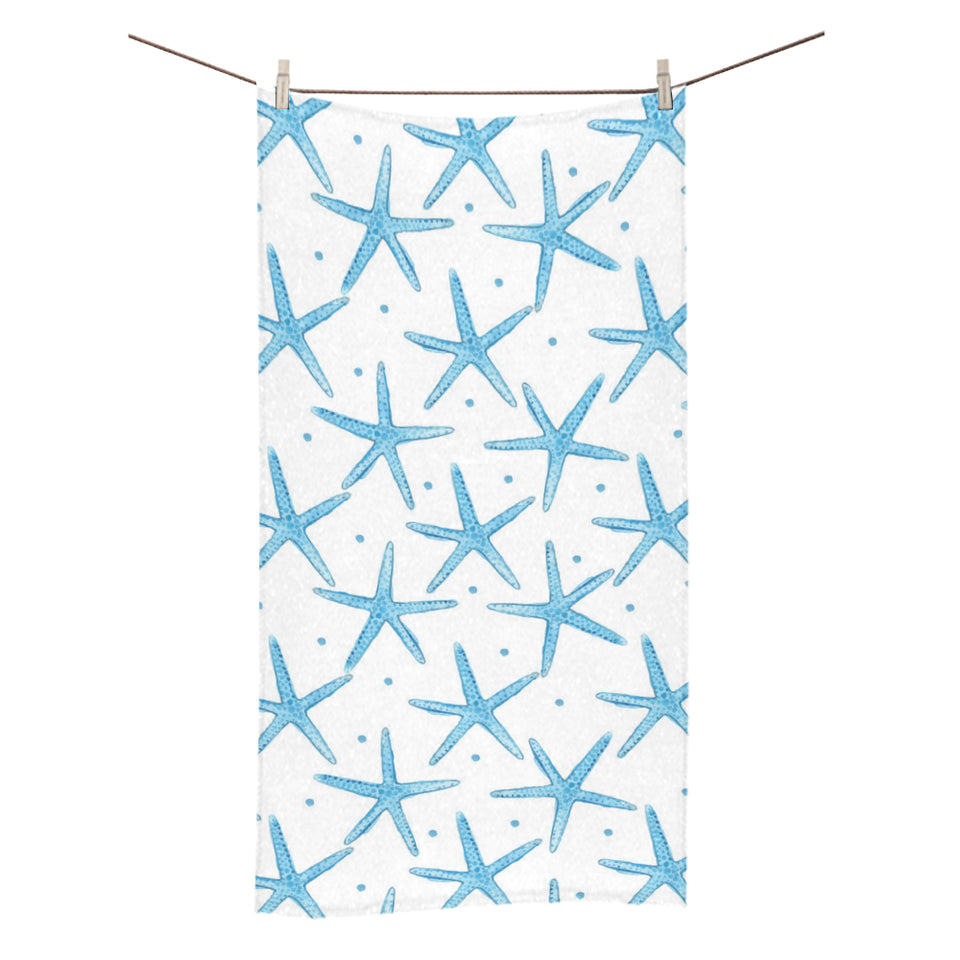Watercolor starfish pattern Bath Towel
