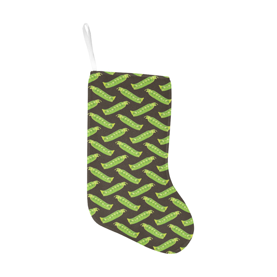 Green Peas Pattern Print Design 05 Christmas Stocking