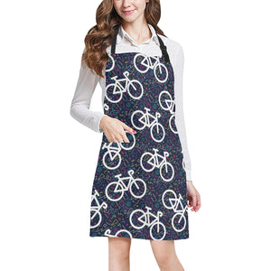 Bicycle Pattern Print Design 03 All Over Print Adjustable Apron