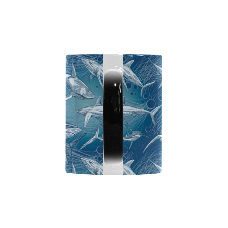 Shark hand drawn Morphing Mug Heat Changing Mug