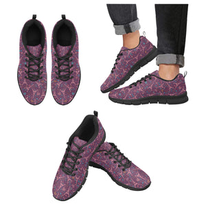 Eiffel Tower Heart Pattern Print Design 04 Men's Breathable Sneakers ( Model 055)