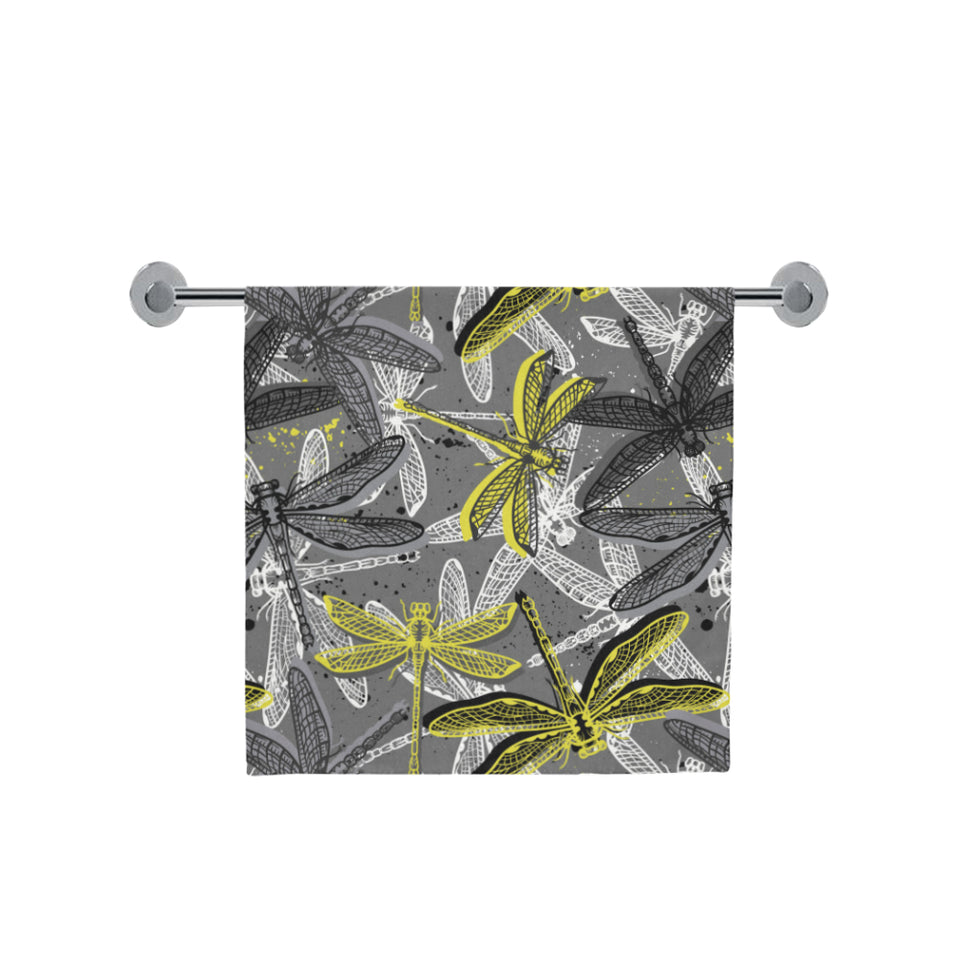 Hand drawn dragonfly pattern Bath Towel
