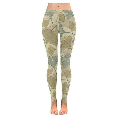 Ginkgo leaves design pattern Women's Legging Fulfilled In US