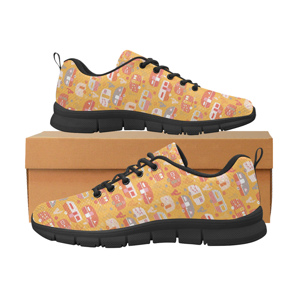 Camper Van Pattern Print Design 04 Men's Breathable Sneakers ( Model 055)