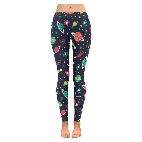 colorful space pattern planet star Women's Legging Fulfilled In US