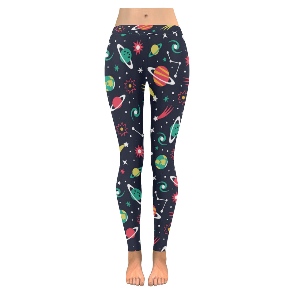 colorful space pattern planet star Women's Legging Fulfilled In US