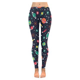 colorful space pattern planet star Women's Legging Fulfilled In US