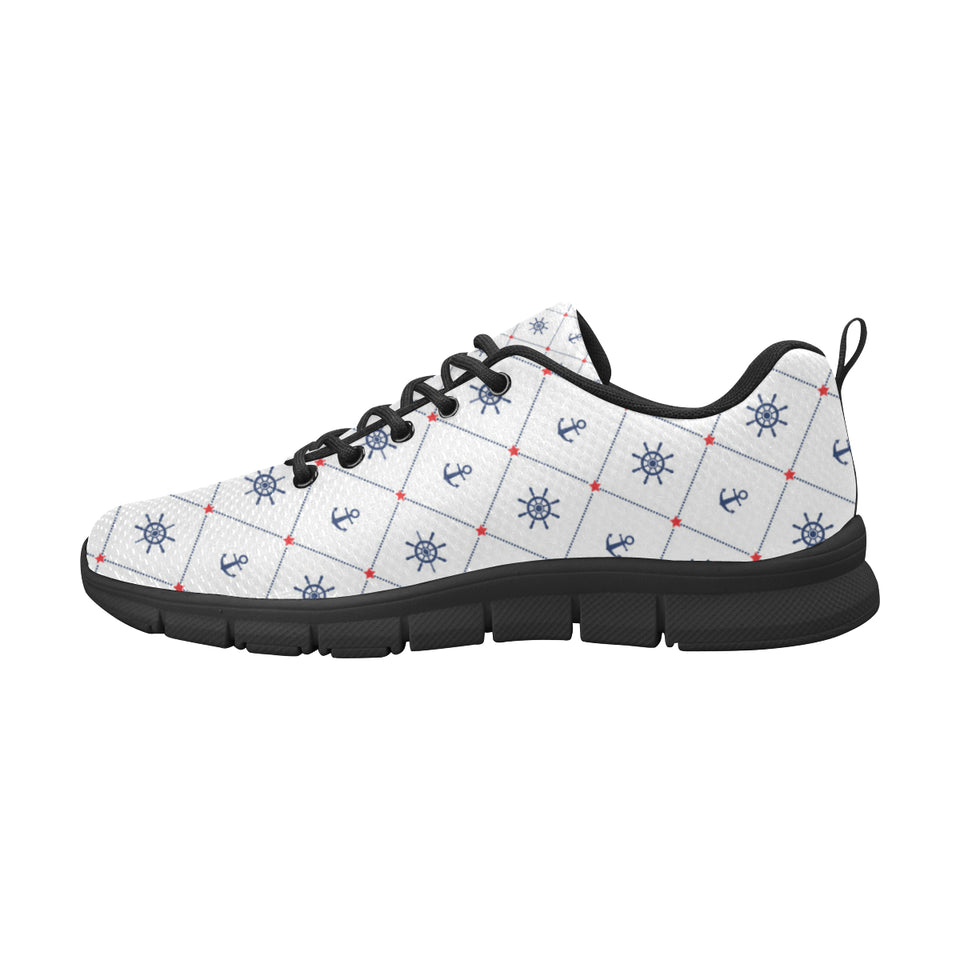 Anchor rudder nautical design pattern Men's Sneaker Shoes