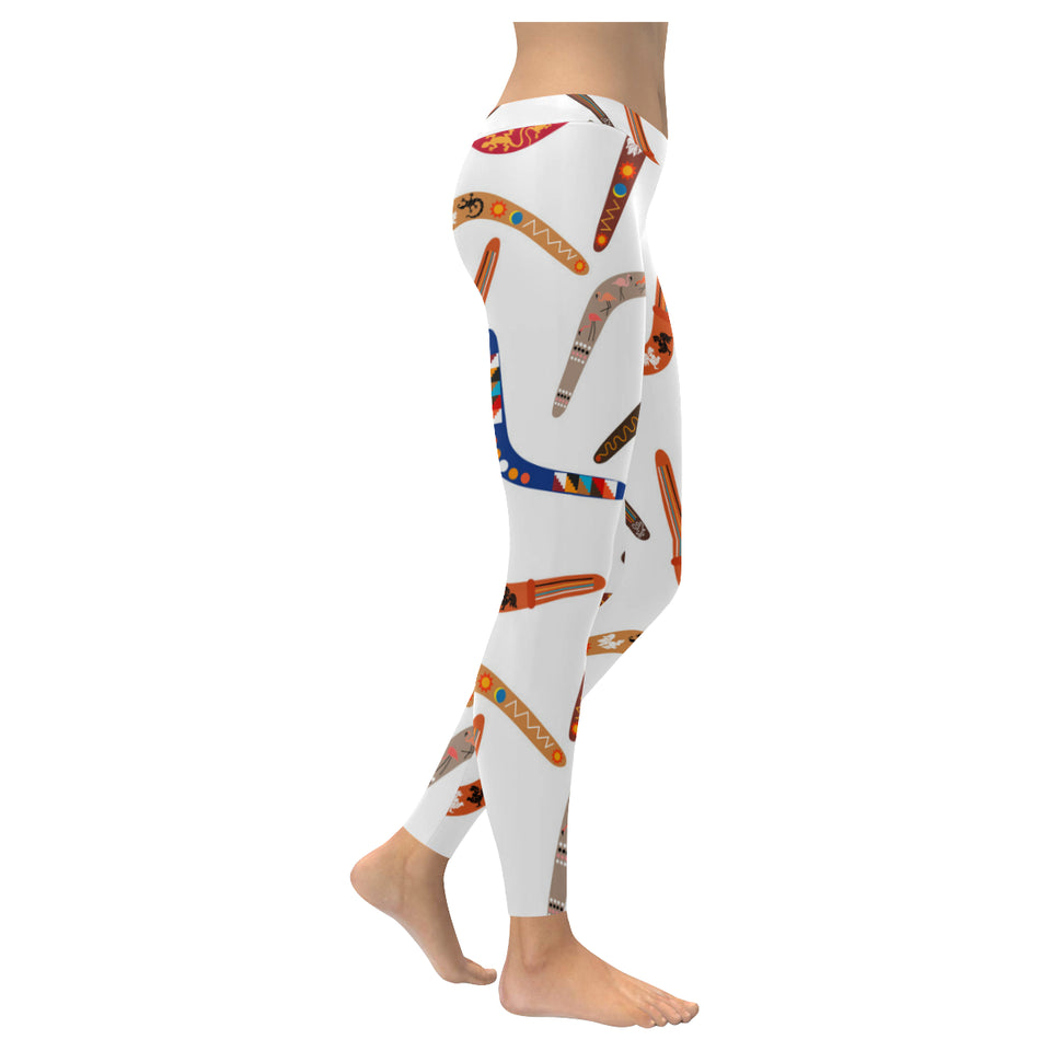 Boomerang Australian aboriginal ornament pattern Women's Legging Fulfilled In US