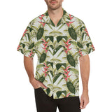heliconia pattern Men's All Over Print Hawaiian Shirt