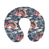 Blue red dragon cloud pattern U-Shaped Travel Neck Pillow