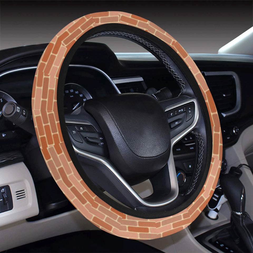 Brick Printed Pattern Print Design 02 Car Steering Wheel Cover