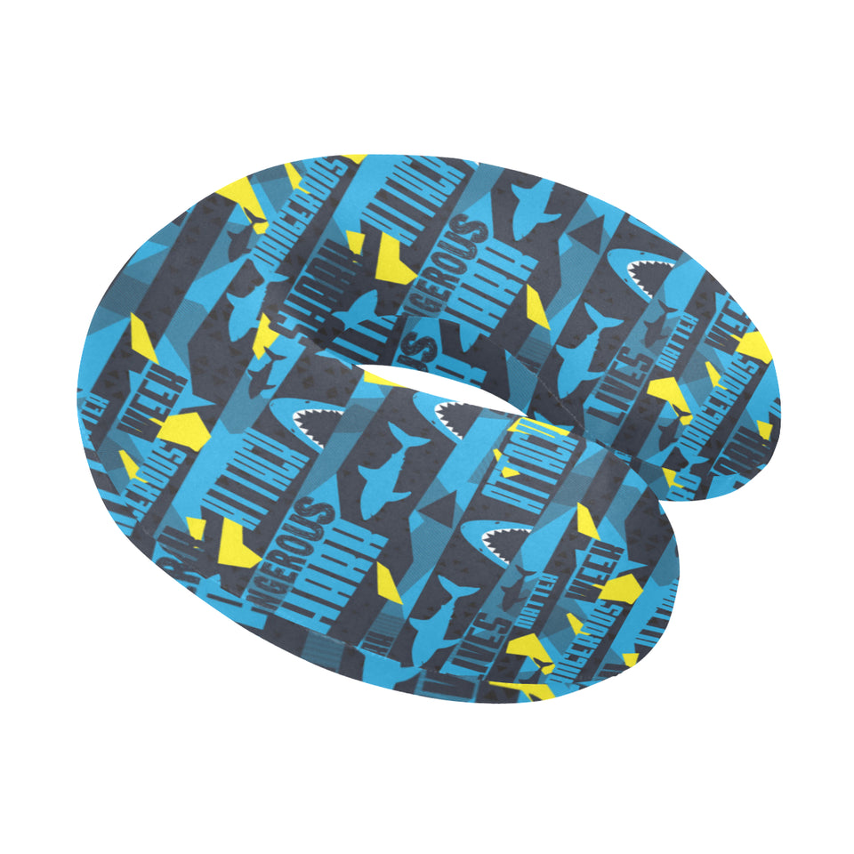 Shark dangerous U-Shaped Travel Neck Pillow