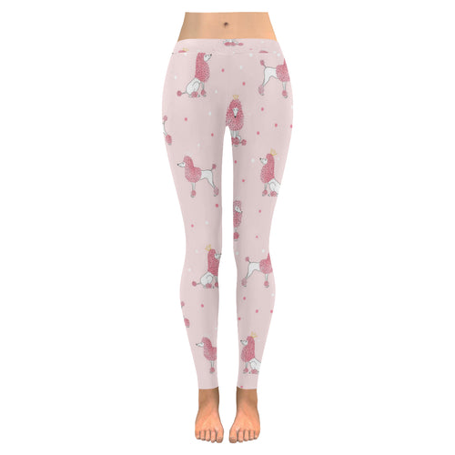 Poodle dog pink color theme Women's Legging Fulfilled In US