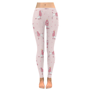 Poodle dog pink color theme Women's Legging Fulfilled In US