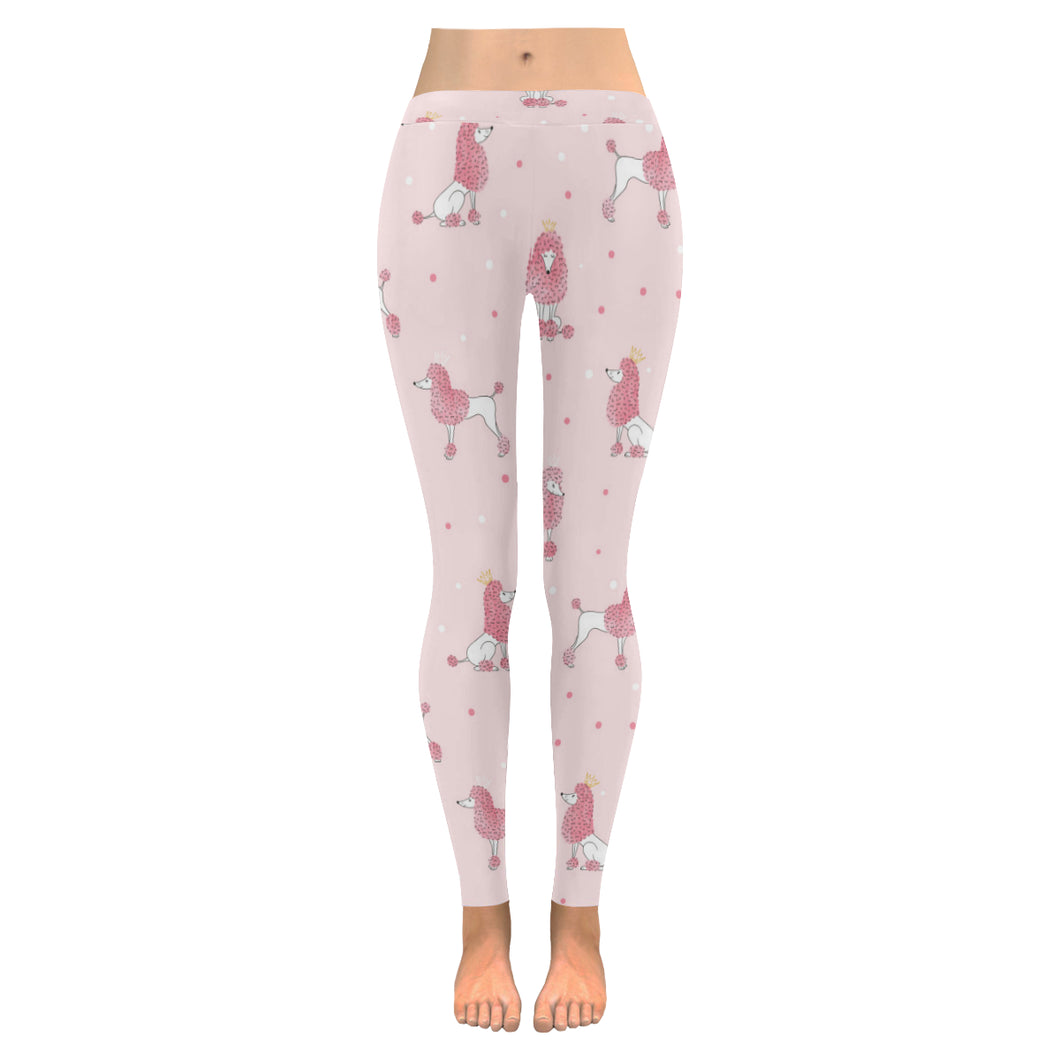 Poodle dog pink color theme Women's Legging Fulfilled In US