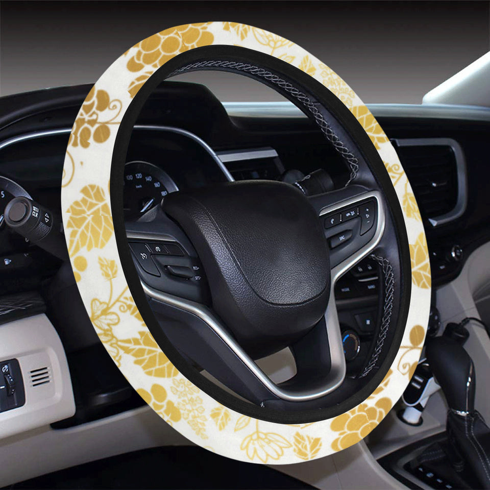 Gold grape pattern Car Steering Wheel Cover