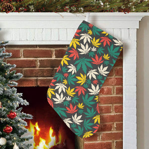 Canabis Marijuana Weed Pattern Print Design 02 Christmas Stocking