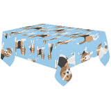 Beagle dog blue background pattern Tablecloth