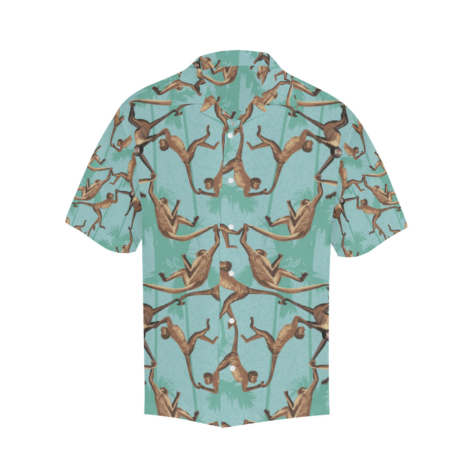 Monkey Palm tree background Men's All Over Print Hawaiian Shirt