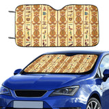 Egypt Hieroglyphics Pattern Print Design 04 Car Sun Shade